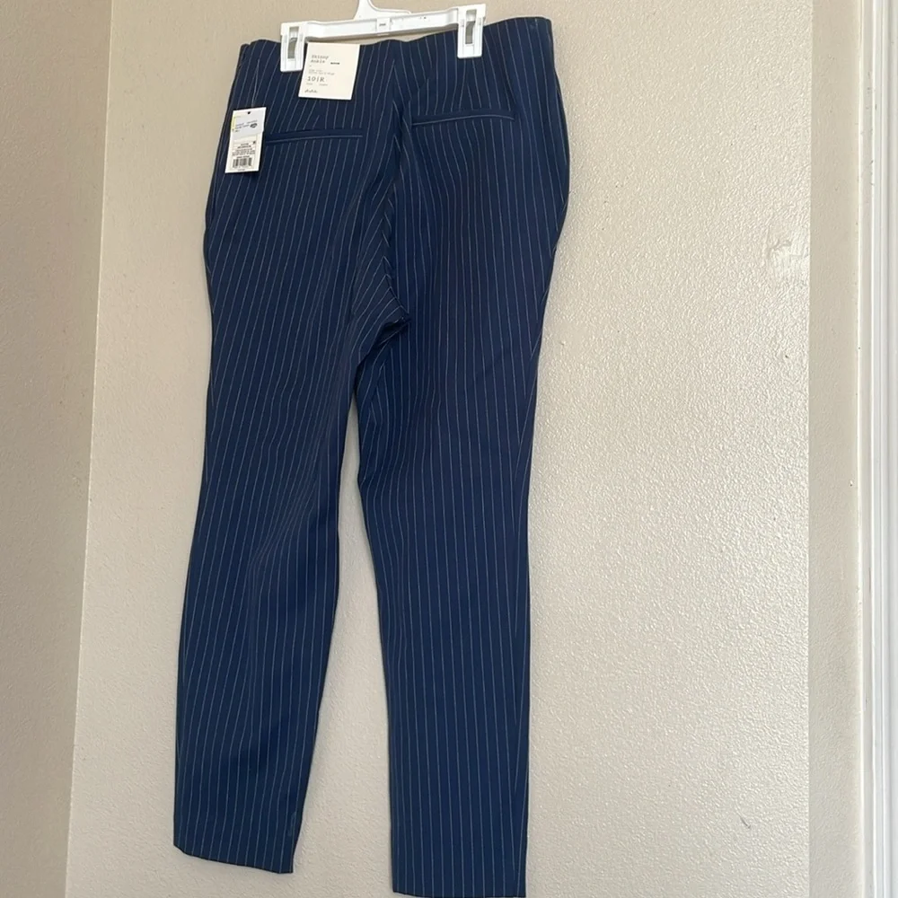 A New Day High Rise Skinny Ankle Stretch Navy Stipe Pants size 10 R - Picture 4 of 6